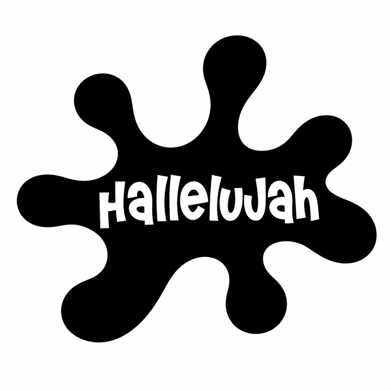 Black HalleluJah splat logo artwork